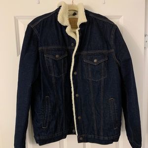 Men's Gap Denim Sherpa Lined Jean Jacket *like new*